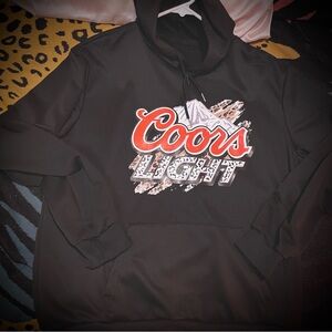 Black COORS LIGHT hoodie• UNISEX• Men’s small•Women’s Medium